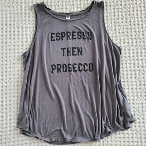 Old Navy Espresso Then Prosecco Tank Top ☕🥂